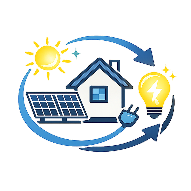 太陽光発電と蓄電池を連携して電気を有効活用するイメージ