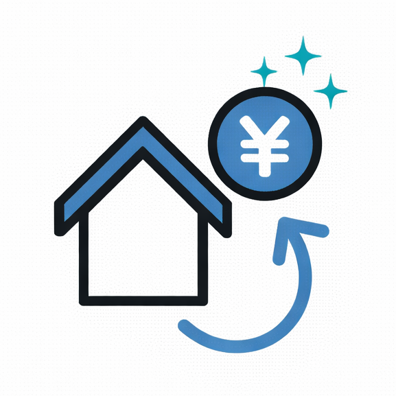 不動産賃貸仲介管理を表す住宅活用のイラスト